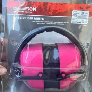 Champion Pink and Black Collapsible Ear Muffs